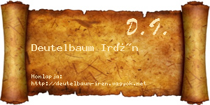 Deutelbaum Irén névjegykártya
